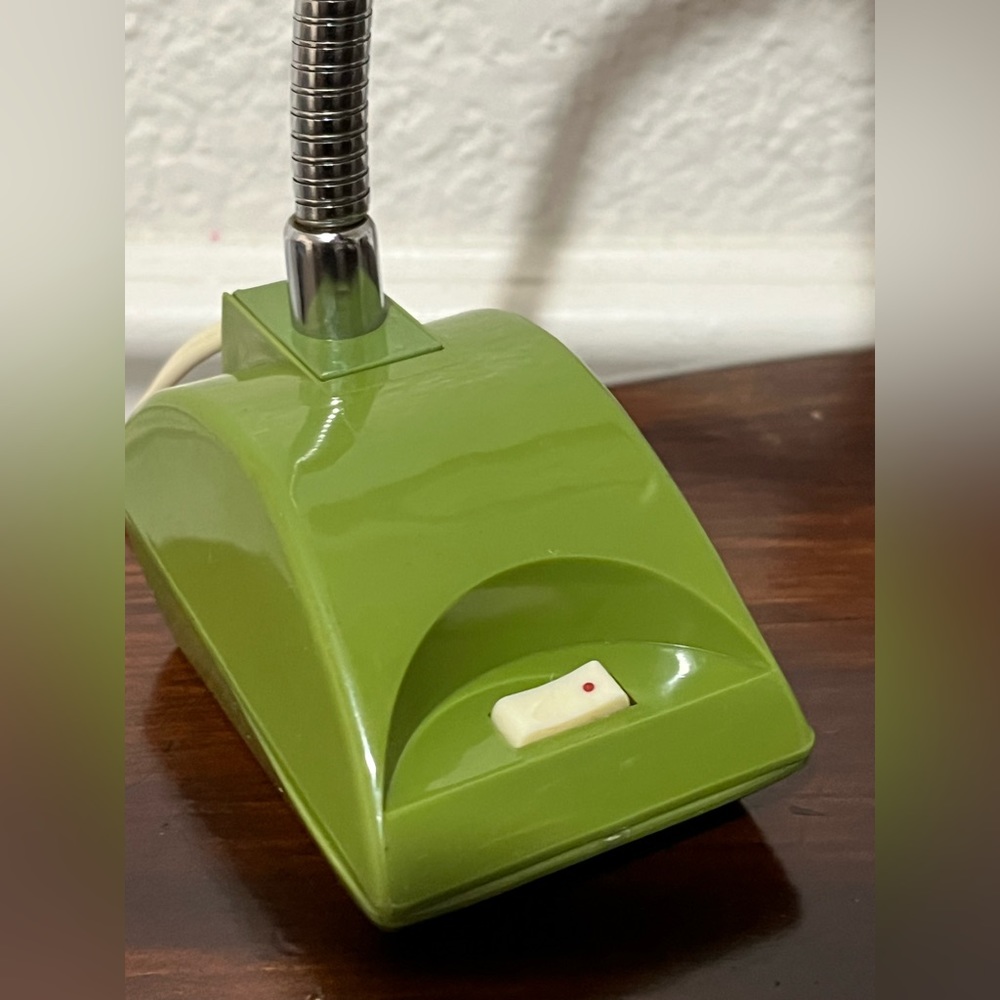 Vintage Retro 1960S IMAR FLEX Goosneck Desk Lamp Avocado Green Flexible - Picture 2 of 11